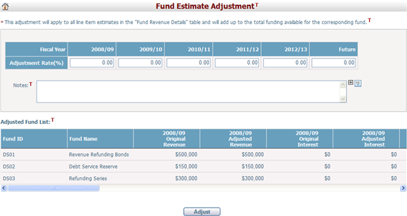 AdjustFundEstimates