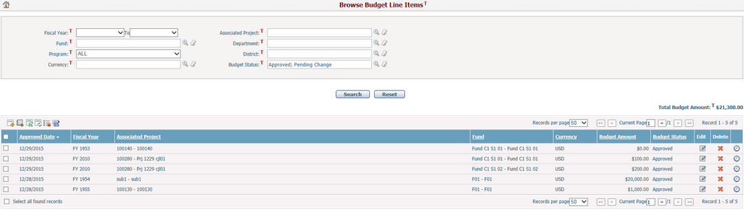 BrowseBudgetLineItems