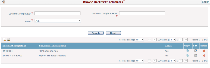 BrowseDocumentTemplates