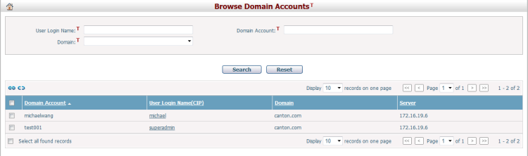 BrowseDomainAccounts