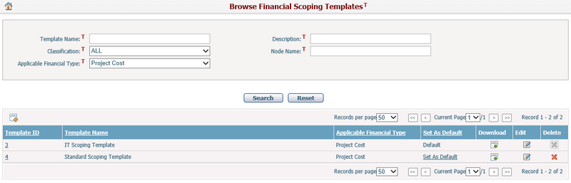 BrowseFinancialScopingTemplates