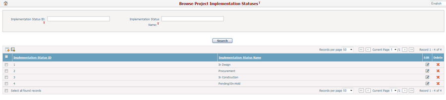 BrowseProjectImplementationStatuses