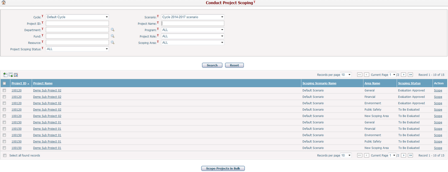 ConductProjectScoping