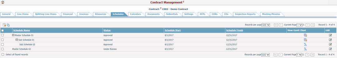 ContractSchedules