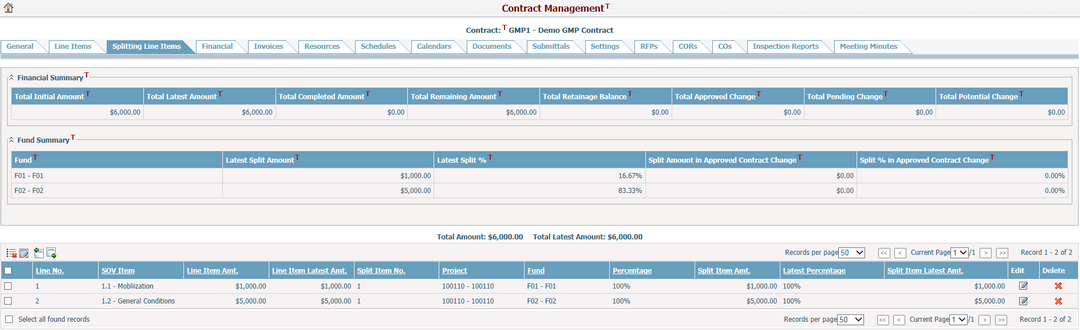 ContractSplitLineItem