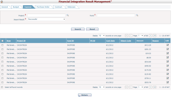 FinancialIntegrationResultManagement-Expense