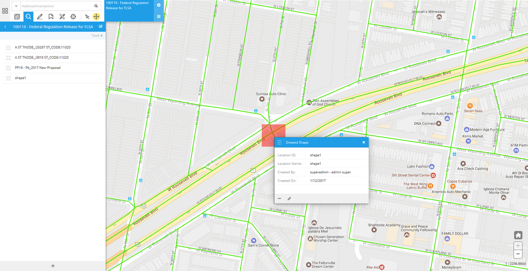 GIS Show Components of Typical Business Features