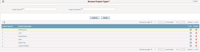 Browse Project Types