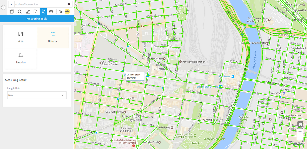 GIS Measure Distance Draw Shape