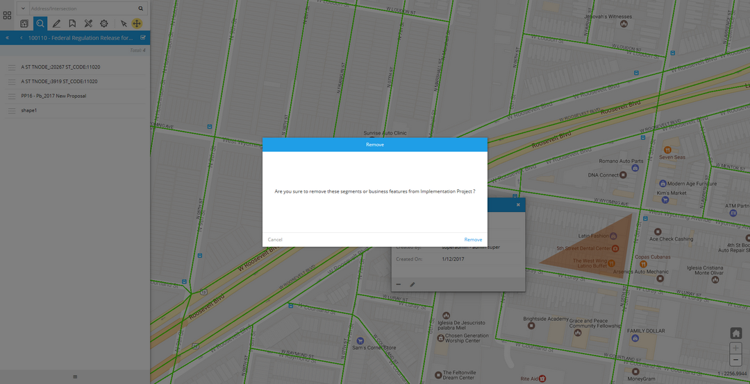 GIS Remove Segment