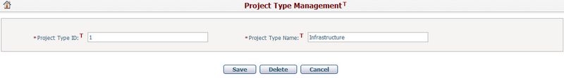 Project Type Management