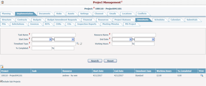 Project Management_Timesheets