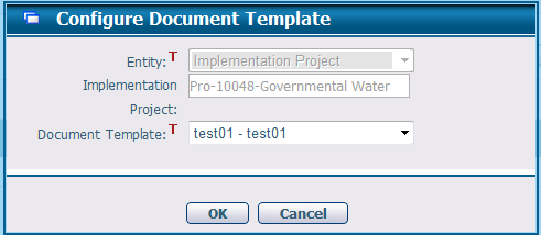 Configure Document Template for project