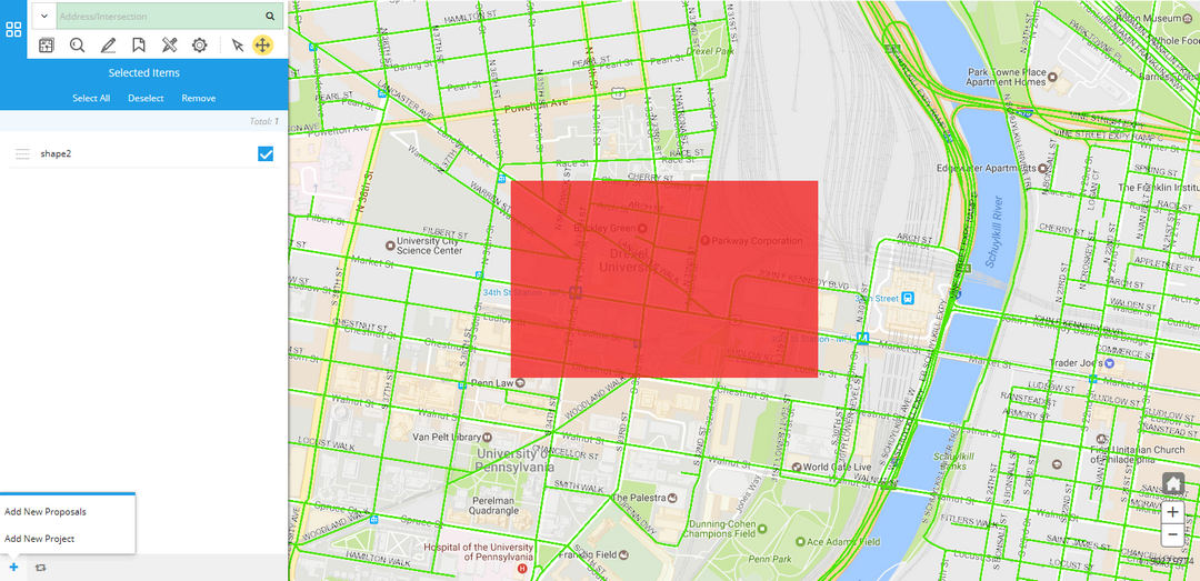 GIS Drawn Shapes Management