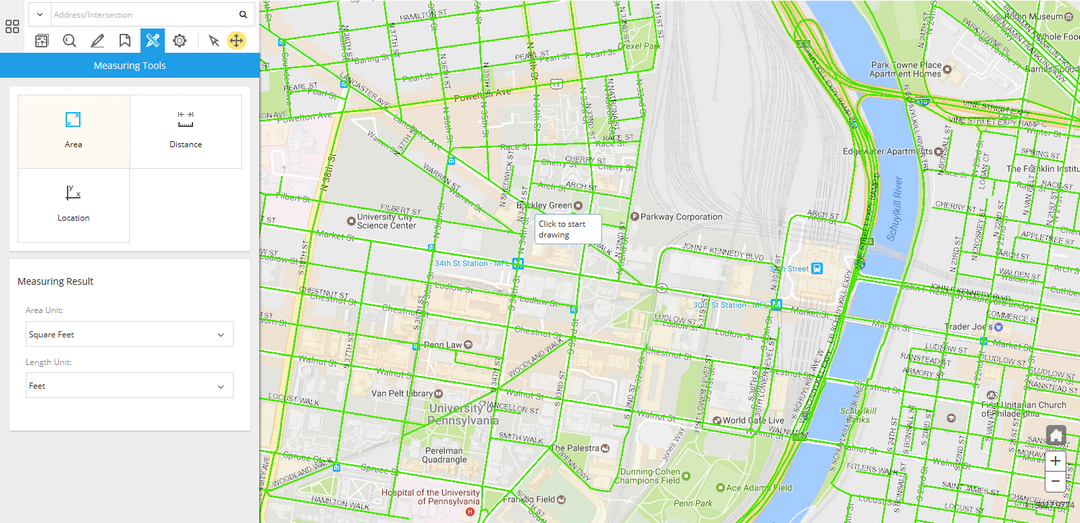 GIS Measure Area Draw Shape