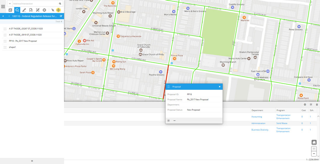 GIS Show Associations in Grid