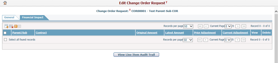 COR Financial Impact - Parent Sub - 1