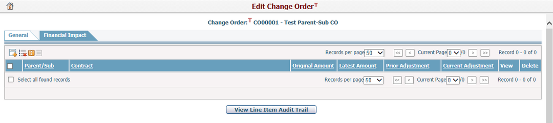 CO Financial Impact - Parent Sub - 1