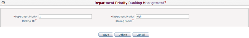 Department Priority Ranking Management