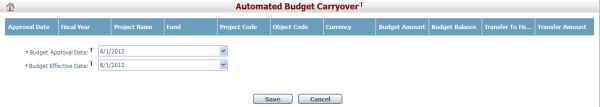 Automated Budget Carryover631