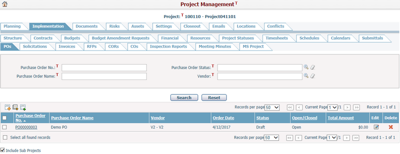 Project Management PO