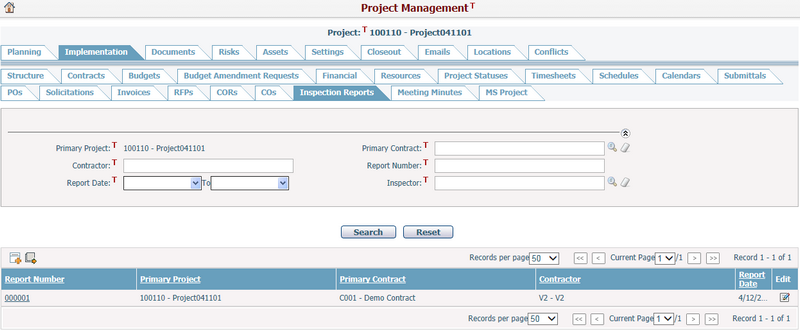 Project Management_Inspection Reports