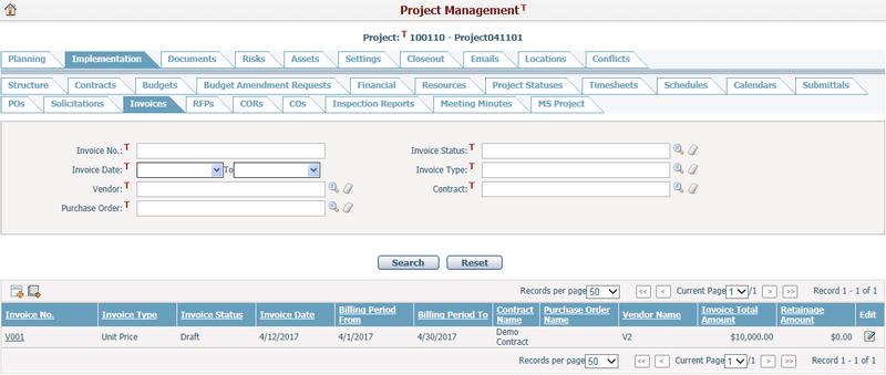 Project Management_Invoices