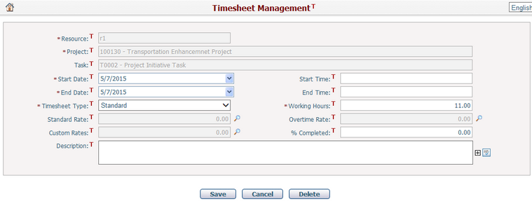 Timesheet Management