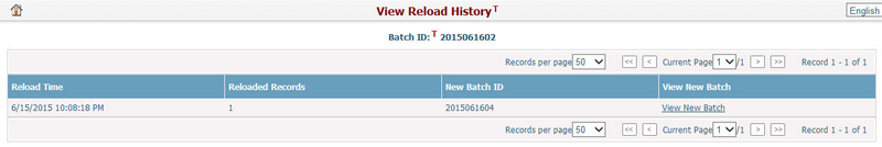 Data Integration_View Reload History