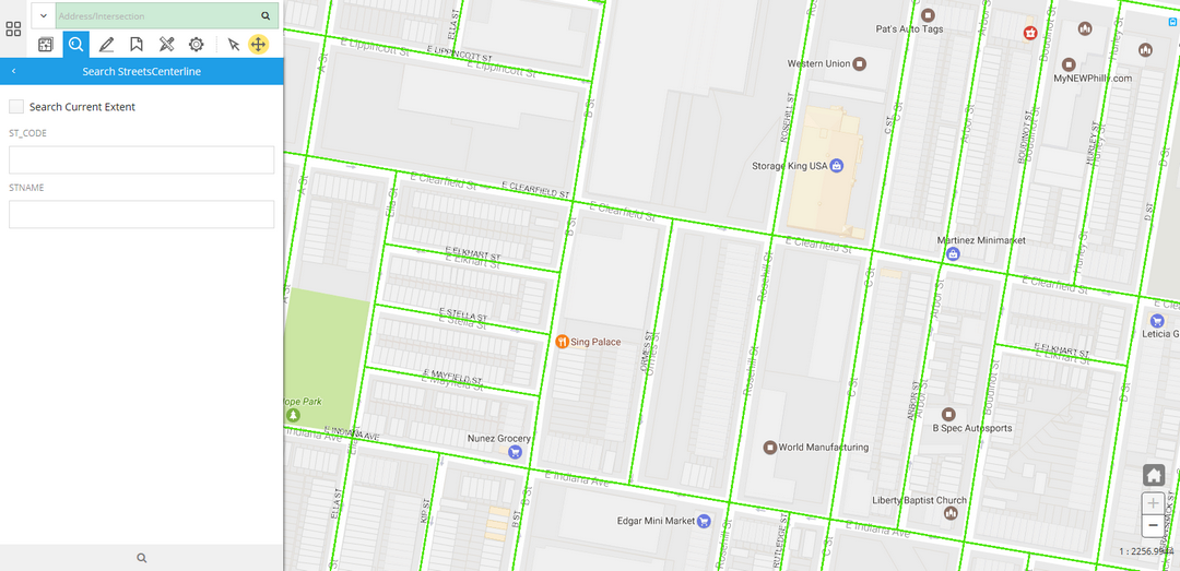 GIS Search Streets