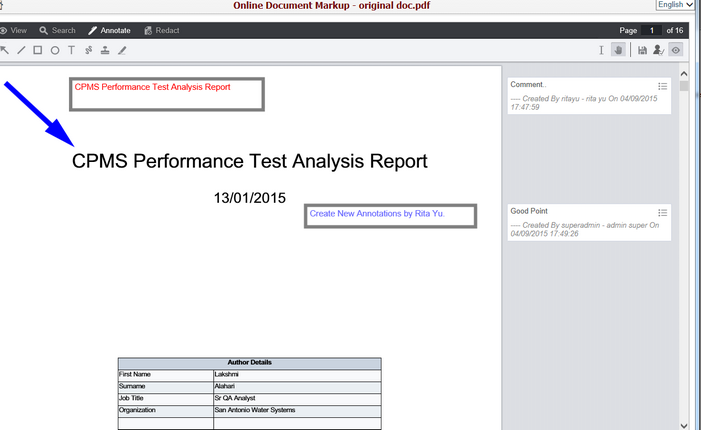 Document Markup_View Annotation