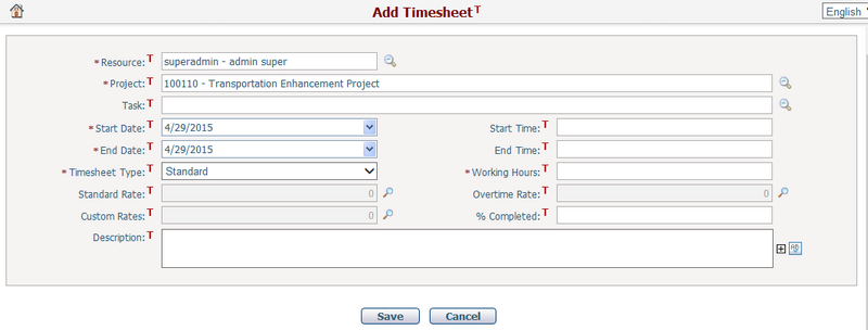 Add Timesheet