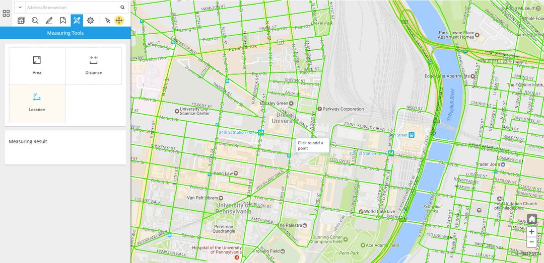 GIS Measure Location Draw Shape