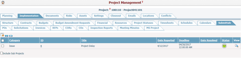 Project Management_Submittals