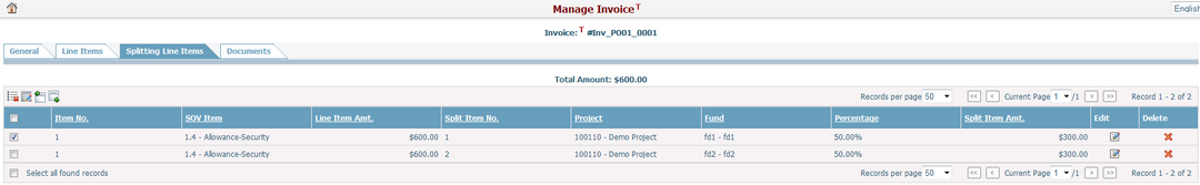 InvoiceSplitLineItems