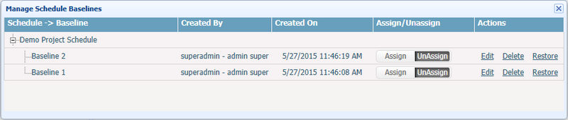 ManageScheduleBaselines