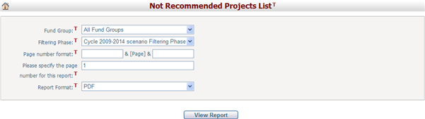RptNotRecommenedProjects