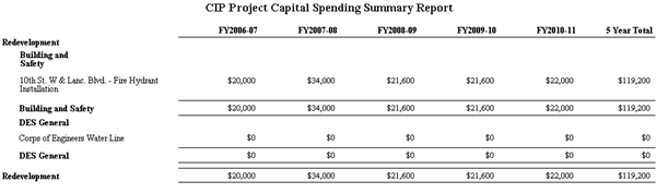 RptProjectCapitalSpendingSummaryCapt