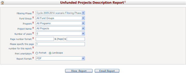 RptUnfundedProjectDes