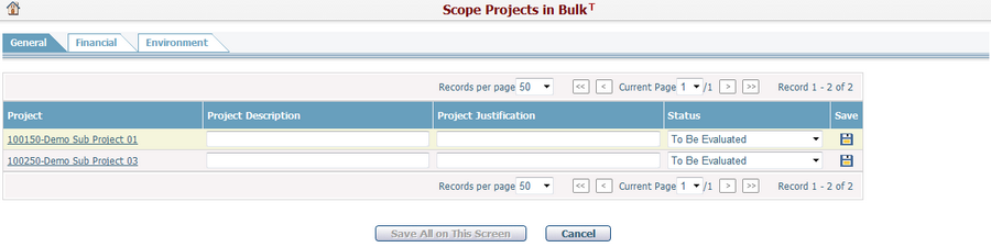 ScopeProjectsInBulk