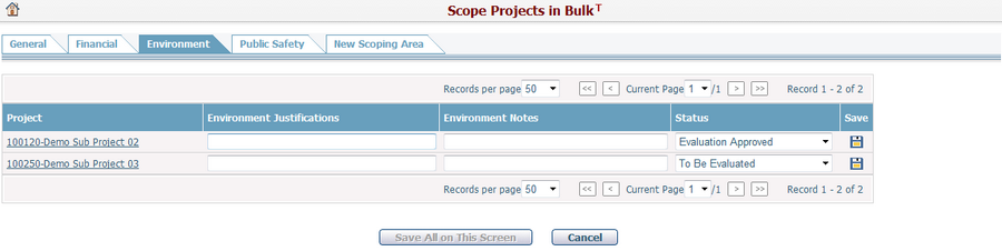 ScopingProjectInBulk_Environment